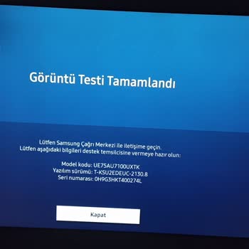 Samsung 75AU7100 4K Ultra Ekran Kararması
