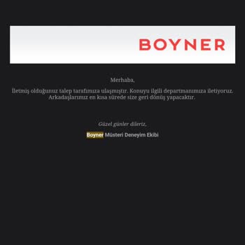 Teslim Edilmeyen Boyner Siparişi