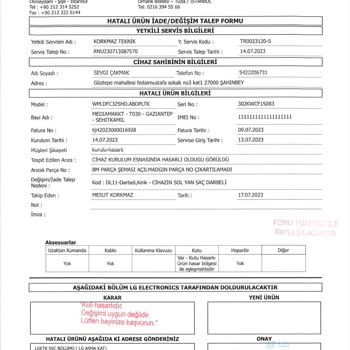 Media Markt LG Bulaşık Makinesi Defolu