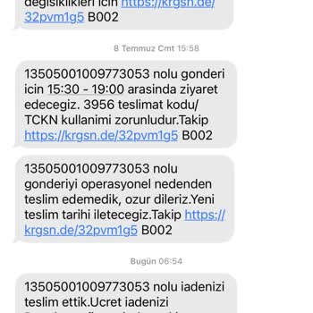 Kargomsende Kargonun Teslim Etmeyip İade Etmesi