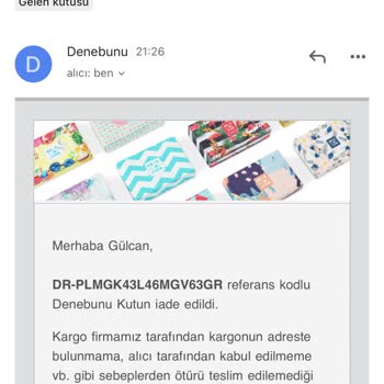 Kargomsende Kargonun Teslim Etmeyip İade Etmesi