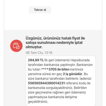 Hepsiburada Ve Karaca Satıcısı Siparişimi Haksız Yere İptal Etti