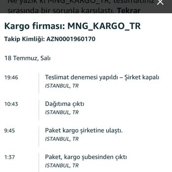 MNG Kargo Gönderimi Teslim Etmiyor.