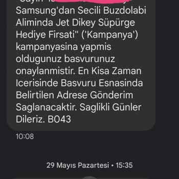 Samsung Yaklaşık 3 Aydır Hediyemi Göndermiyor