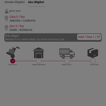 Vatan Bilgisayar Almış Olduğum TV