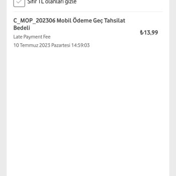 Vodafone C_MOP_CSS Media İptal Edemiyorum