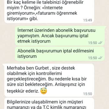 Millenicom Abonelik Başvurumun İptali