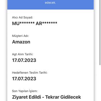 Amazon Geciken Bir Sipariş Ve Yetkili Birine Bağlamamak