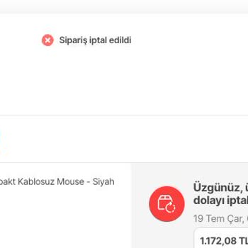 Hepsiburada Bir Çok Satıcısı Bulunan (hb Dahil) Ürünün İptali