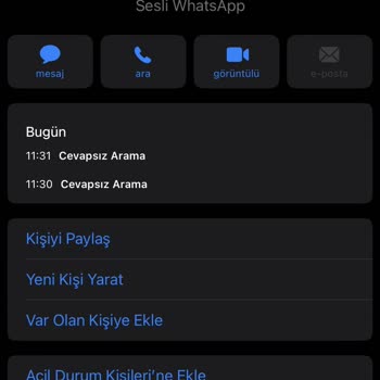 WhatsApp Üzerinde. Yabancı Numara Beni Arıyor