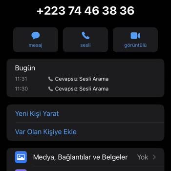 WhatsApp Üzerinde. Yabancı Numara Beni Arıyor