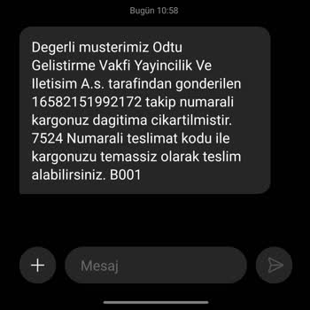 Sürat Kargo Keşan Şubesi Paketimi Adresime Teslim Etmiyor