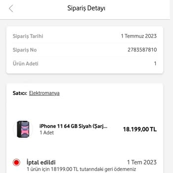 İptal İade Vodafone Her Şey Yanımda.