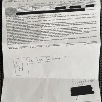 Engince Yanlış Ürün Teslimatı Ve Uyumsuz Destek Ayakları