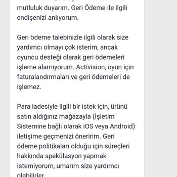 Call Of Duty Mobil Ve Google Play İade Gerçekleştirmiyor