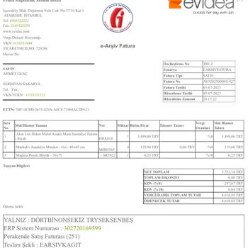 Evidea Teslim Edilmeyen Ürün