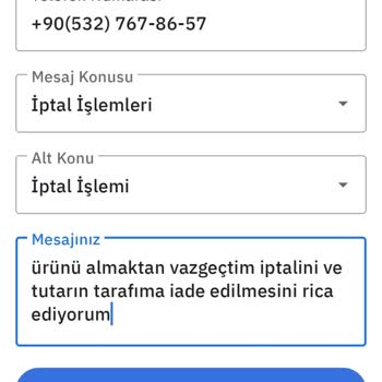 Epttavm Sipariş İptali Sorunu