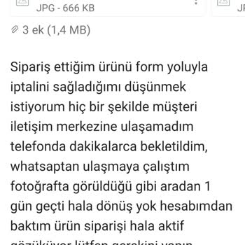 Epttavm Sipariş İptali Sorunu