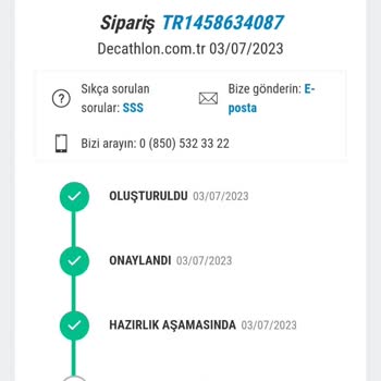Decathlon Ürün Tedarik Edilememesi Ve Kargolanmaması