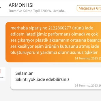 Trendyol İade Problemi Satıcıyla