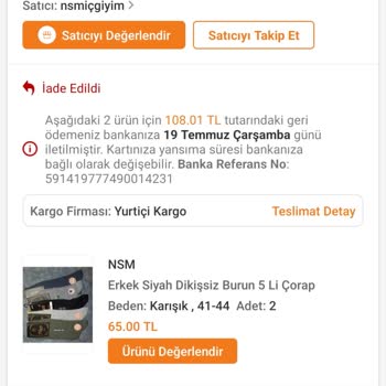 Trendyol Kargo Ücretinin İadesi