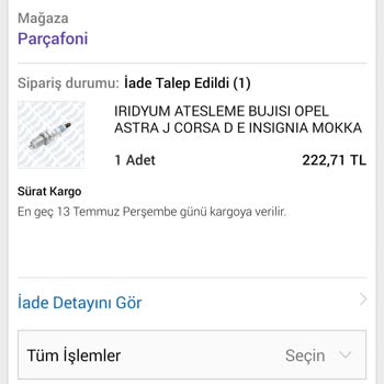 Parçafoni N11.com Yanlış Ürün Yolladı