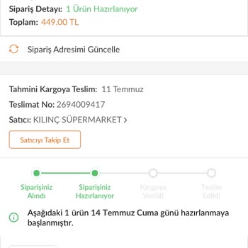 Trendyol Ürün Gönderilmedi Hal Bekliyorum