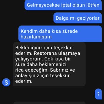 Usta Dönerci Yemek Siparişim Gelmedi