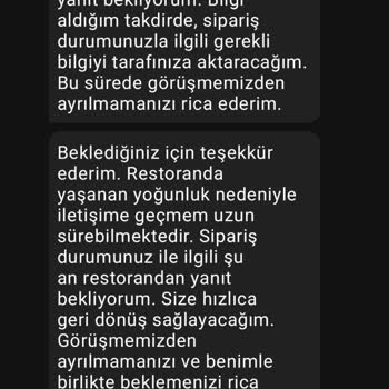 Usta Dönerci Yemek Siparişim Gelmedi