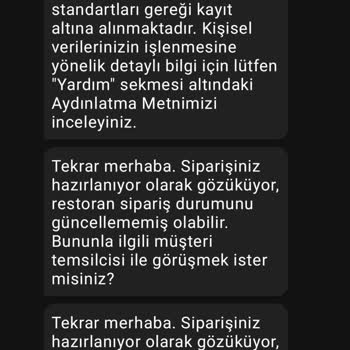 Usta Dönerci Yemek Siparişim Gelmedi