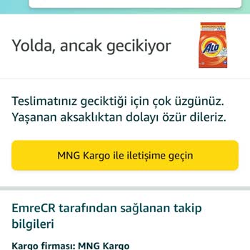 Amazon On Gündür Gelmeyen Kargo
