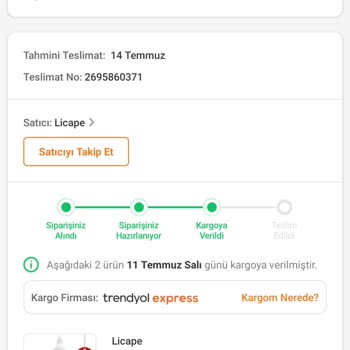 Trendyol Siparişim Gelmedi Ve İade Sürecine Girdi