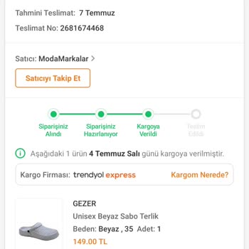 Trendyol Kayıp Kargo Para İadesi