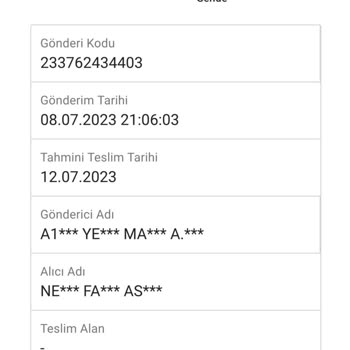 Sendeo Kargo Ürünüm Kayıp