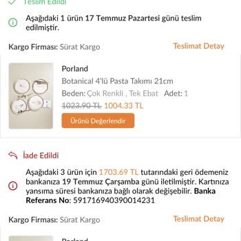 Trendyol'dan İade Ettiğim Ürünün Ücretini Geri Alamıyorum