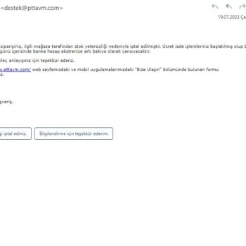 Epttavm Sipariş Durumu Gönderilmiş (Tedarikçide) Saçmalığı!