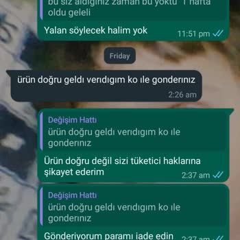 Zehram Tesettür Yanlış Ürün Gönderme