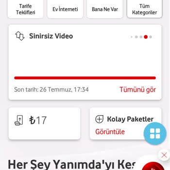 Vodafone Sınırsız Video Paketi İnternetimi Bitirdi
