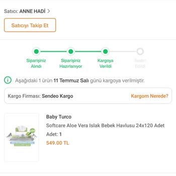 Sendeo Kargodan Kargo Teslim Edilmedi