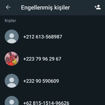 WhatsApp Bilinmeyen Numaralar