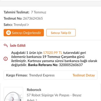 Trendyol Kusurlu Ürünün Fiyat Artışından Dolayı İade Edilmesi