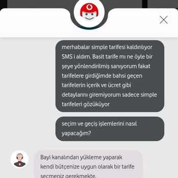 Vodafone Simple Tarife Değiştirememe Sorunu