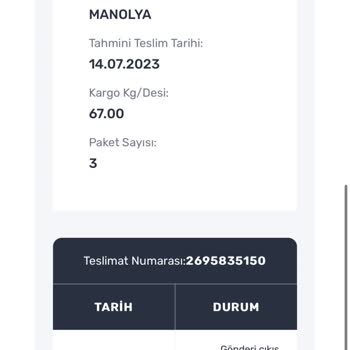 Aras Kargo Kargonun Uzun Süredir Gelmemesi