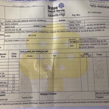 İhlas Cebilon Bakım Sonrası Arıza