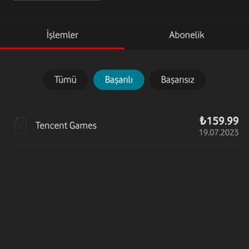 Vodafone Faturama Tencent Games Adına Yansıtılan Ücretin İade Talebi