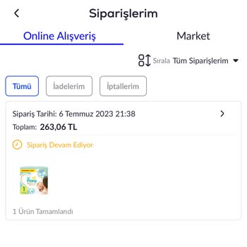 Pazarama Firmasından Online Aldığım Ürünün İptal Edilmemesi.