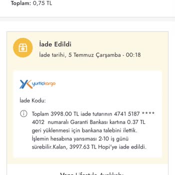Boyner 15 Haziran'da Ürünü Göndermiyor 5 Temmuz'da İptal Ediyor