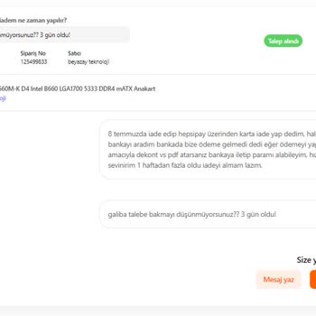 Hepsiburada Para İade Süreci