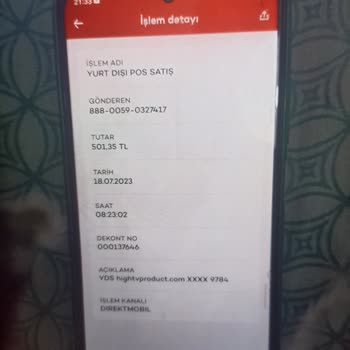 Hightvproduct.com Hesabımdan İzinsiz Para Çekilmesi Olayı.