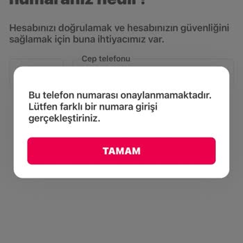 Yemeksepeti Telefon Numarası Onaylanmıyor